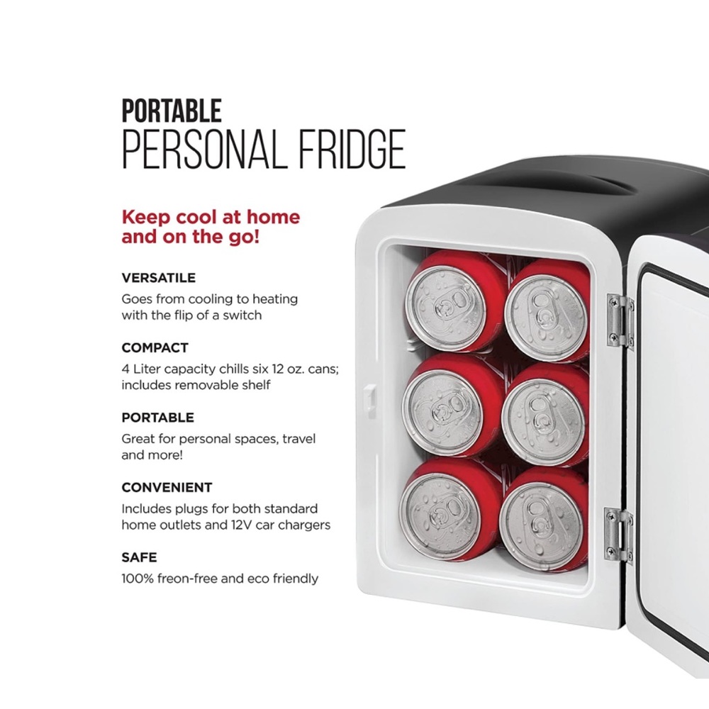 Chefman mini compact portable fridge